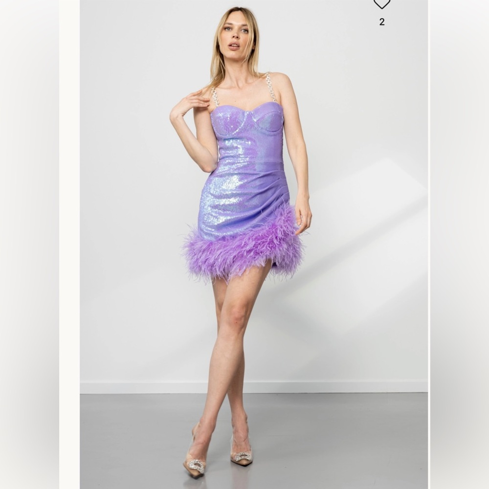 Nadine Merabi Fifi Purple Dress - Picture 3 of 16